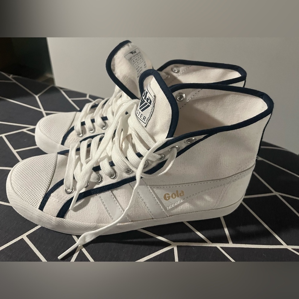 Gola white high top sneakers size 8. Brand new